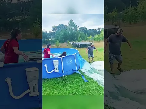 **مزحة الأب الأخيرة مع المسبح 😂💦**#shorts
