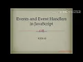 Events and event handlers in JavaScript STD 12