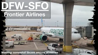 ENGINE VIEW seat 9A Dallas Ft Worth - San Francisco Frontier Airlines a321neo