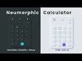 Neumorphic Scientific Calculator in HTML CSS JS Mode History