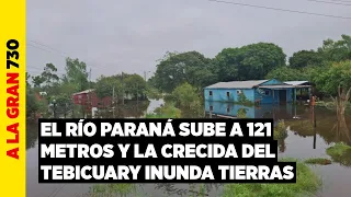Caos por crecida de ríos: Desborde del Tebicuary y el Paraná inunda campos y viviendas