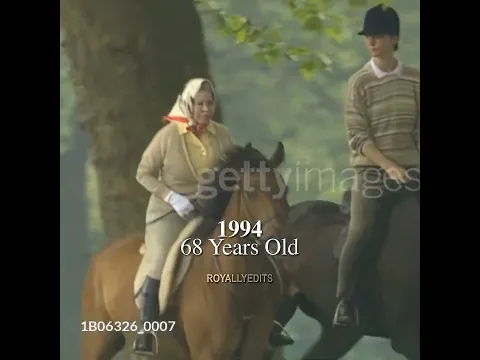 Queen Elizabeth Riding Her Horse In 1994 vs 1944  #queenelizabeth   #royalfamily #history
