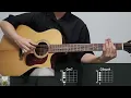 어쿠스틱 콜라보 - 널 좋아하나봐 기타 코드, 커버, 타브 악보 l Guitar cover, Acoustic, Chord, Tutorial