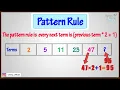 Pattern Rules Shrinking Pattern Identify Pattern Rule Number Patterns Numeric Pattern Math