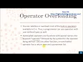 Operator Overloading and Friend Functions in c