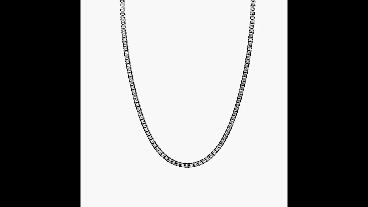 5.6 CTW Round Cut Lab-Grown Diamond Tennis Necklace