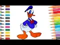 Donald Duck Colouring Cartoon Hero Duck Stori Coloring Pages for Kids