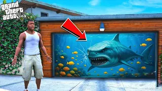 franklin u0026 shinchan turns his garage into a monster fish tank in gta 5