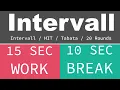 BEST SPORT INTERVAL TIMER - 15 sec Exercise 10 sec Break 20 Rounds GYM TABATA HIT
