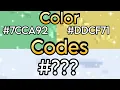 Every Pony Town Color Code Pony Town