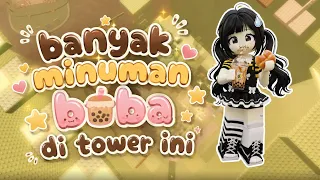 Banyak minuman boba ditower ini 😋💖🧋 || #roblox