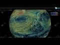 WebGL Particle System Fluid Particles Effect Simulates Earth Weather Map webGPU