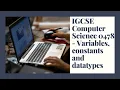 IGCSE Computer Science 2023-25 - Topic 8 Programming