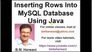 Inserting Rows Into MySQL Database Using Java In English