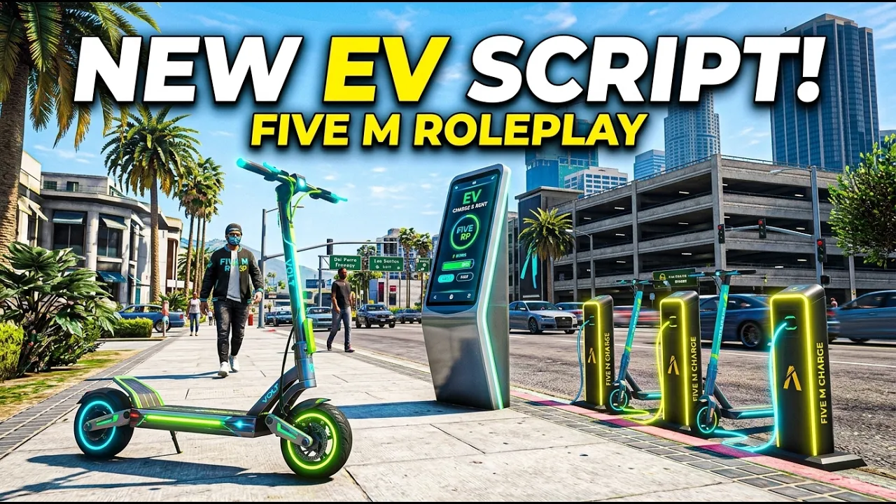 [FREE] [QBCore / ESX / QBOX] E-Scooters + Rental
