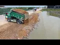 Download Lagu Perfectly Go On New Task Project!DumpTruck Filling Land Delete Pond,Use Skill Tech D20P Pushing Soil