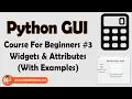 Tkinter Widgets Attributes Python Tkinter GUI Tutorial In Hindi