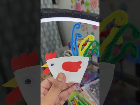 how to make cute cock using juice cup #craftyhome #craftideas #trending #viralshot #handmade