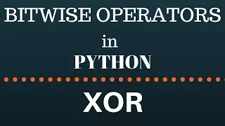 bitwise XOR operator
