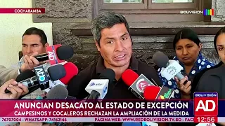 Campesinos harán desacato al estado de excepción