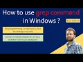 How to use grep command on Windows Extract multiple sequences using