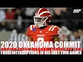 2020 Oklahoma commit Darion Green-Warren with three INT s in two games