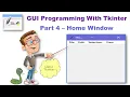 Login System Part 4 Python 3 Tkinter Home Window