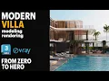 3Ds MAX tutorial how to modeling and design modern villa in 3ds max for beginner