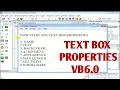 TEXT BOX PROPERTIES VB6 0