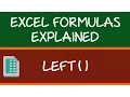 LEFT Formula in Excel