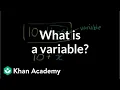 What is a variable Introduction to algebra Algebra I Khan Academy