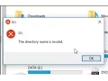 Fix Error The directory name is invalid