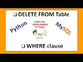Delete Query in MySQL Python - MySQL Connection Delete From Table