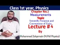 Physics 11th Ch Lec Scientific Notation Conventions of units Urdu Hindi M Zulqarnain Chandia