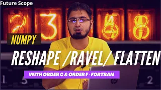Numpy Reshape Ravel Flatten Order C F Numerical Python Tutorial in
