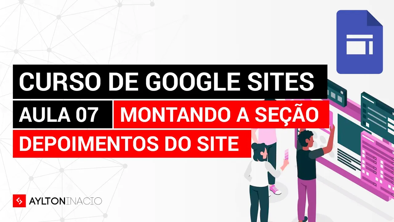 Carrossel de imagens no Google Sites - Aula 07 do Curso de Google Sites