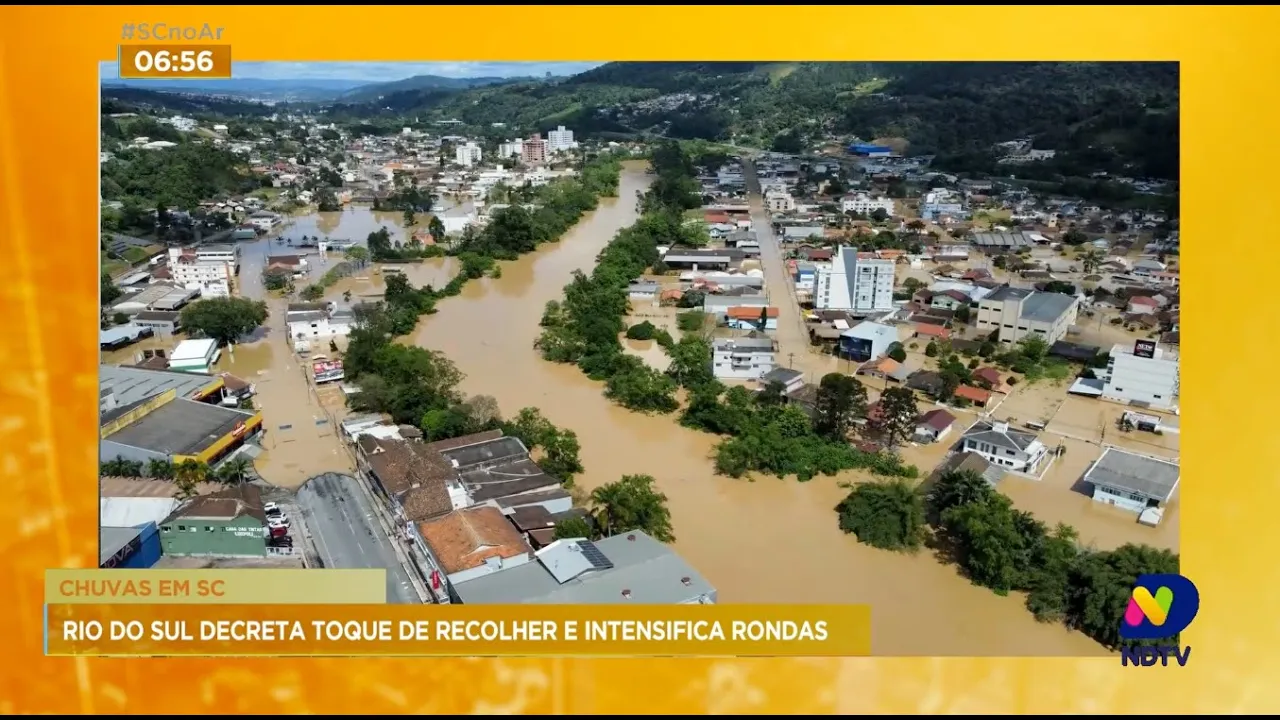 Taió e Rio do Sul sofrem prejuízos com alagamento intenso