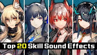 top 20 skill sound effects march 2023 arknights se 
