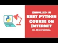 Enrolled in Complete Python Bootcamp Course of Jose Portilla on Udemy