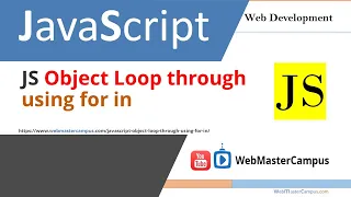 JavaScript Object Loop Through Using For in