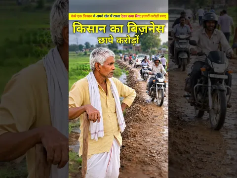 गरीब किसान ने रास्ता देकर कैसे कमाए लाखों रूपय। kisan ka business idia kar caroro ka khel. #shorts