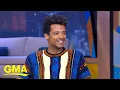 Vamping with actor Jacob Anderson