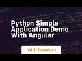 Python simple application demo with angular