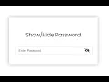 Password using HTML CSS JavaScript