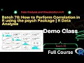Batch 76 How to Perform Correlation in R using the psych Package R Data Analysis