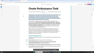 AP CSP Performance Task Example