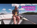 Taking a temperature profile in a lake
