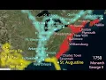 Thirteen Colonies 1700-1750 Britain France Spain North American colonies US history