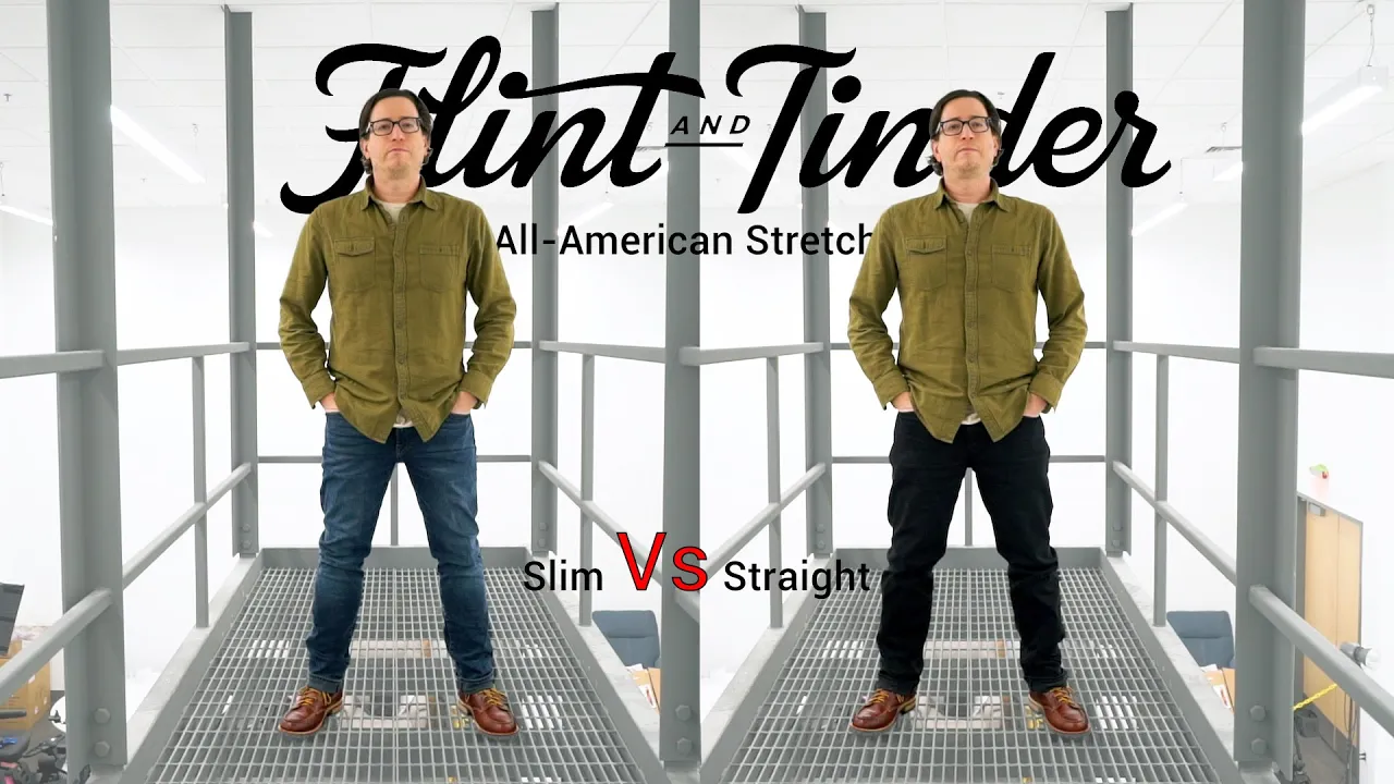 Flint and Tinder All-American Stretch Jeans | Slim Fit v Straight Fit