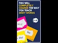 This will completely change the way you teach sight words